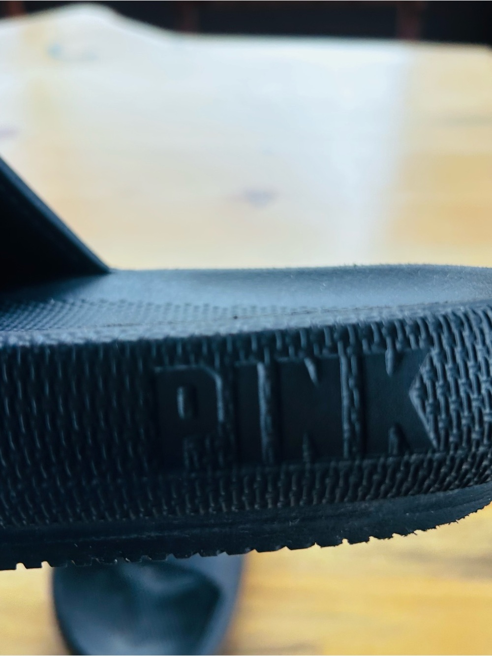 PINK Victoria's Secret Black Slide Sandals - Picture 3 of 4